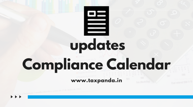 Due date compliance calendar for 2020 - TaxPanda.in